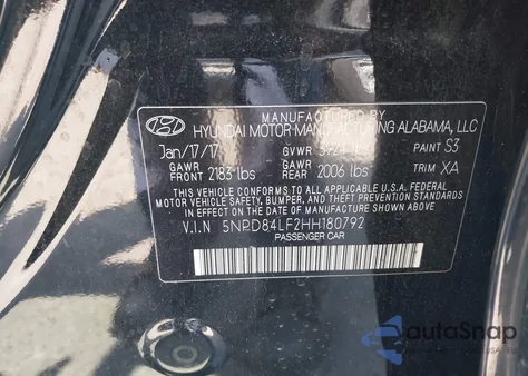 2017 Hyundai Elantra Value Edition from USA, damaged, VIN 5NPD84LF2HH180792